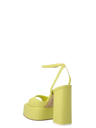 3juin Beth Sandals Green In Yellow