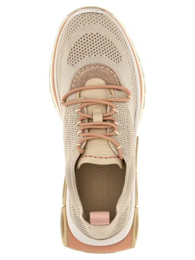 Ferragamo Nima Sneakers Multicolor In Brown