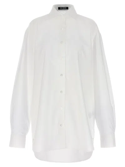 Raf Simons Mesh Insert Shirt Shirt And Blouse White In White