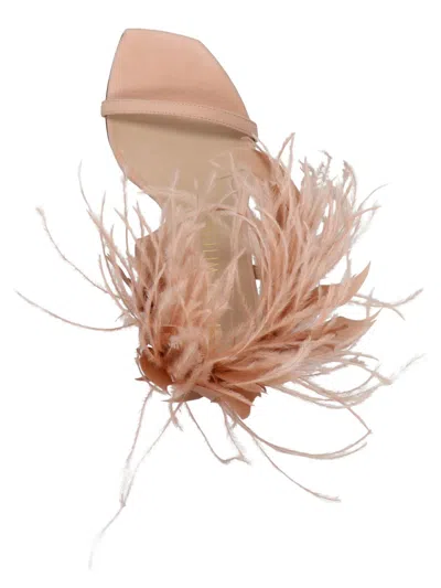 Stuart Weitzman Feather 100 Sandals In Suede Leather In Pink