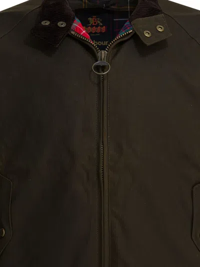 Baracuta "porton Wax" Barbour X  Bomber In Green