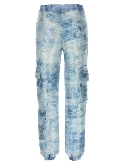 Le Twins Light Blue Robi Cargo Pants In Blue