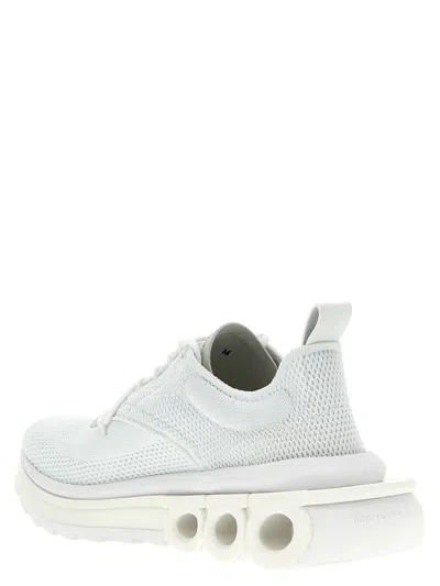 Ferragamo Mina Sneakers White In White