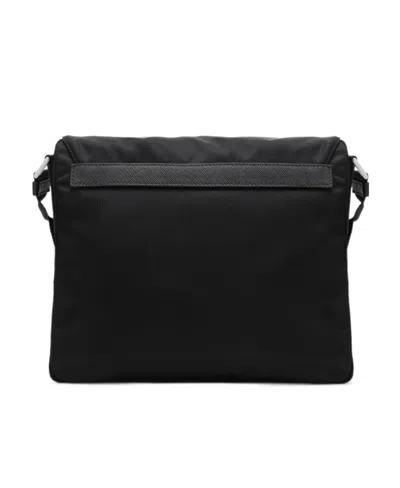 Prada Logo Cross-body Bag In Black