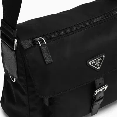 Prada Logo Cross-body Bag In Black