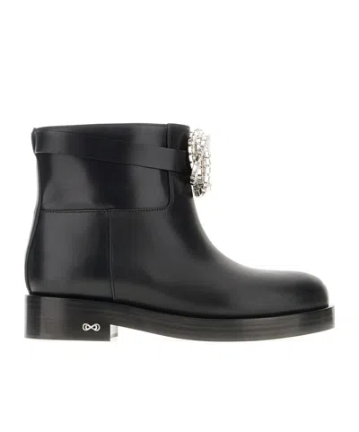 Machmach Leather Ankle Boots In Black