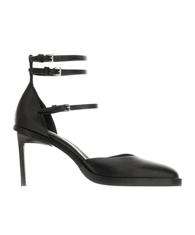 Ann Demeulemeester Ankle Strapped Pumps In Black