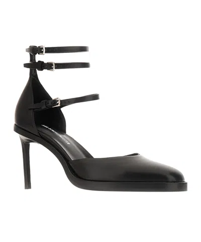 Ann Demeulemeester Ankle Strapped Pumps In Black