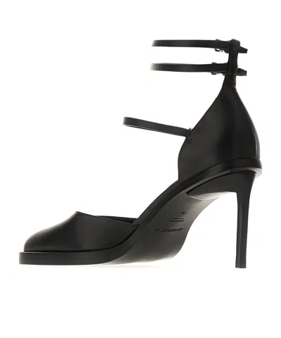 Ann Demeulemeester Ankle Strapped Pumps In Black