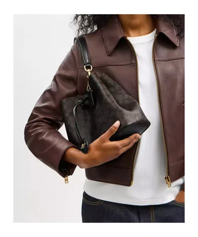Coach Rowan Bucket Bag In Signature Canvas In Brown