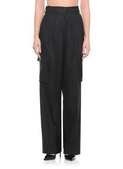 Herno Straight-leg Cargo Trousers In Black