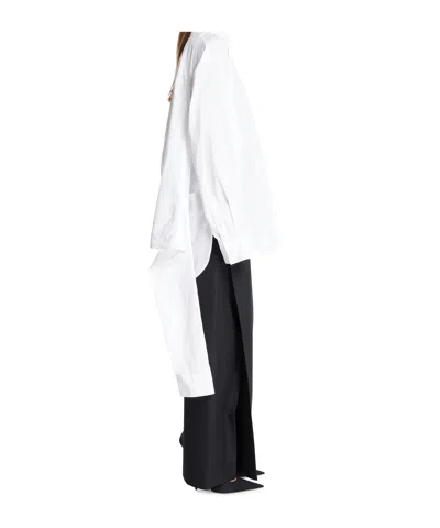 Jean Paul Gaultier Relaxed Fit Hybrid Shirt In White