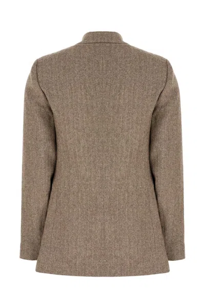 Antonelli Double-breasted Suit Jacket In Brown