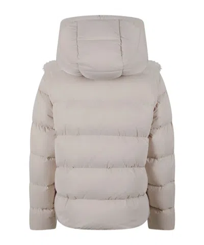 Moorer Morzine-vso Hooded Quilted Jacket In Neutral