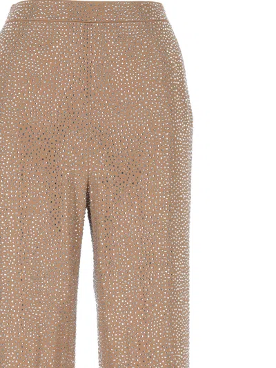 Giuseppe Di Morabito Embellished Wide-leg Pants In Brown