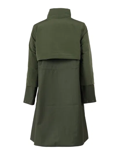 K-way Ella Long Hybrid Jacket In Green
