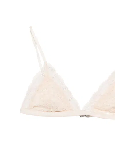 Patrizia Pepe Lace Triangle Bra In Neutral