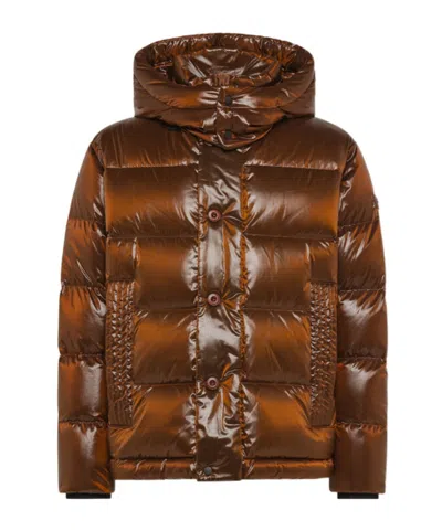 Peuterey Iridescent Down Jacket With Hood In Orange