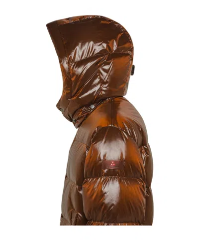 Peuterey Iridescent Down Jacket With Hood In Orange