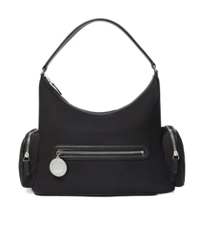Stella Mccartney Womens Ultra Black Dartmoor Patent Vegan Leather Shoulder Bag