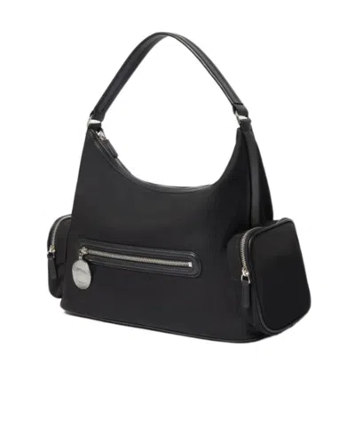 Stella Mccartney Womens Ultra Black Dartmoor Patent Vegan Leather Shoulder Bag