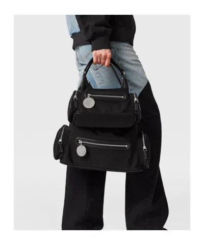 Stella Mccartney Womens Ultra Black Dartmoor Patent Vegan Leather Shoulder Bag