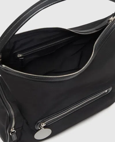 Stella Mccartney Womens Ultra Black Dartmoor Patent Vegan Leather Shoulder Bag