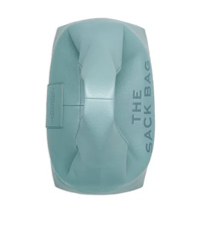 Marc Jacobs Leather Shoulder Bag Top Handle Design In Blue