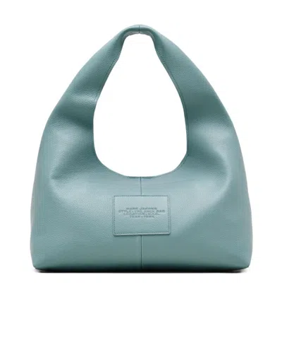 Marc Jacobs Leather Shoulder Bag Top Handle Design In Blue