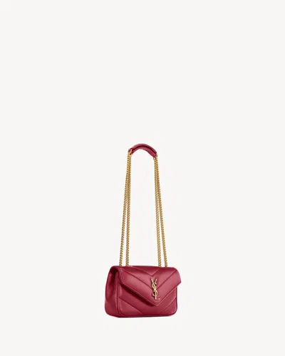 Saint Laurent Loulou Mini Shoulder Bag In Red