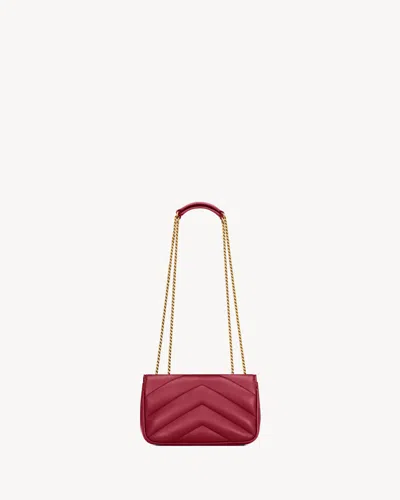 Saint Laurent Loulou Mini Shoulder Bag In Red