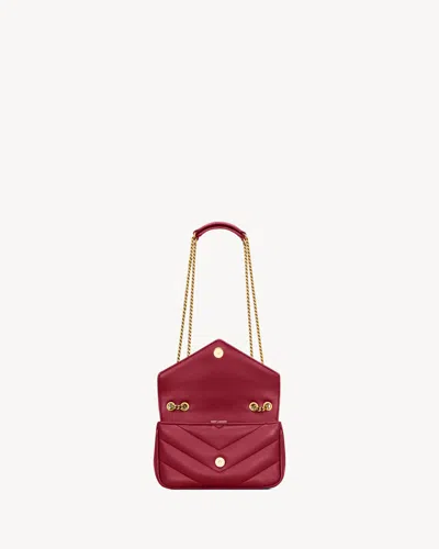 Saint Laurent Loulou Mini Shoulder Bag In Red