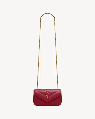 Saint Laurent Loulou Mini Shoulder Bag In Red