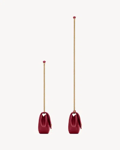 Saint Laurent Loulou Mini Shoulder Bag In Red