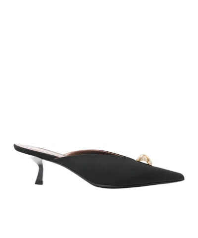 Giuseppe Zanotti Carole Leather Mules Pointed Toe Embellishment In Multi