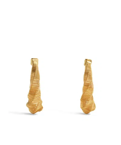 Alaïa Square Spiral Hoops Earrings In Gold