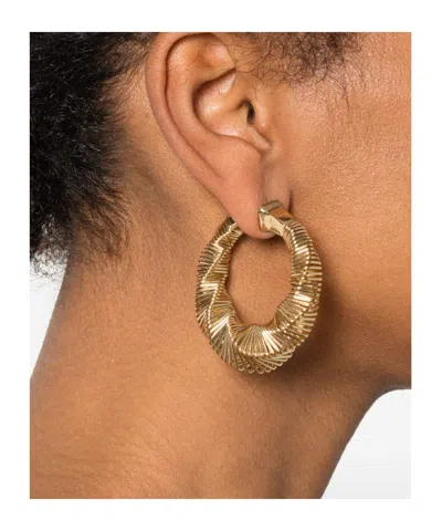 Alaïa Square Spiral Hoops Earrings In Gold