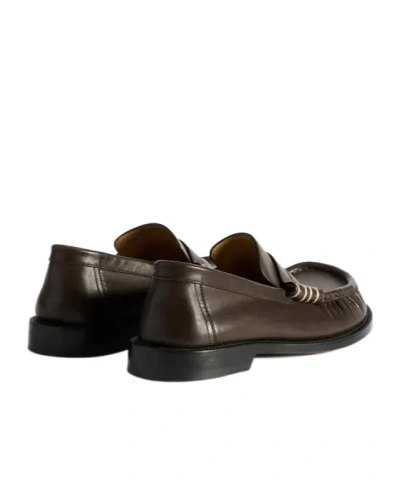 Jw Anderson Mens Loafer Moccasins In Chocolate Brown In Multi
