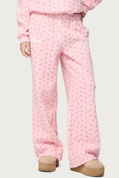 Edikted Flower Power Sweatpants In Light/pink, Women's At Urban Outfitters In Pink