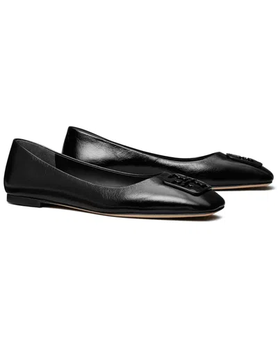 Tory Burch Georgia Leather Ballet Flat In Black