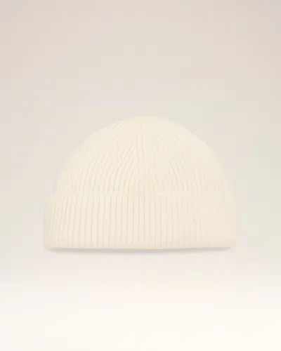 Ami Alexandre Mattiussi White Wool Ami Leather Label Beanie White In White