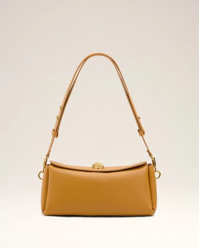 Ami Alexandre Mattiussi Yellow Cow Leather Carrousel Bag Yellow In Brown