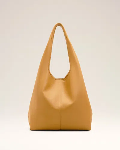 Ami Alexandre Mattiussi Yellow Taurillon Leather Etienne Hobo Bag Yellow In Brown