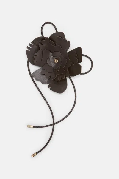 Dorothee Schumacher Handgefertigtes Flower-accessoire Aus Leder In Brown