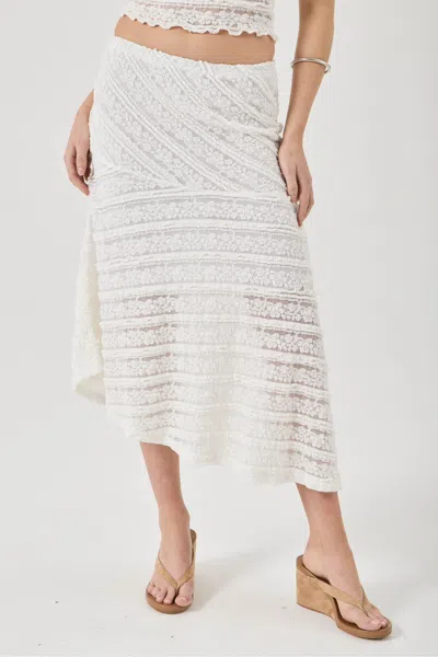 Rolla's Celeste Lace Skirt In Neutral