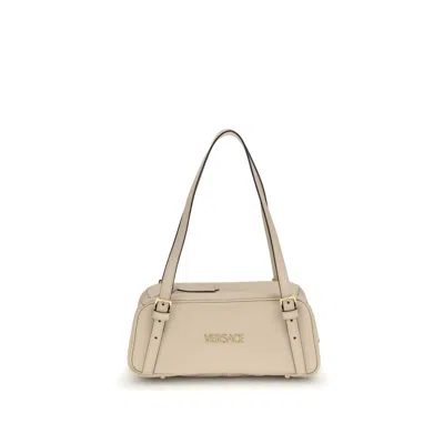 Versace Cream Lamb Ovis Aries Aries Shoulder Bag In Neutral