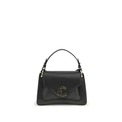 Coccinelle Black Calf Leather Bos Taurus Handbag In Black