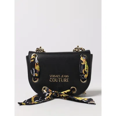 Versace Jeans Black Artificial Leather Crossbody Bag In Black
