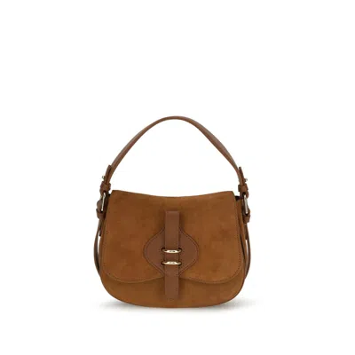 Coccinelle Brown Calf Leather Bos Taurus Handbag In Brown