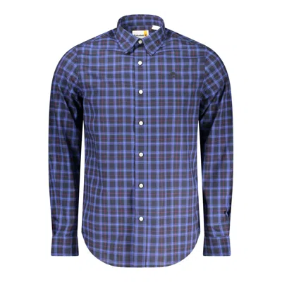 Timberland Blue Cotton Men's Shirt In Purple